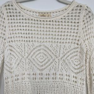 Hollister Off White Crochet Top